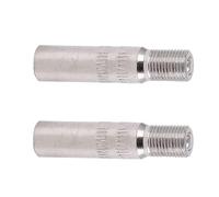 Aputoxz Car 2Pcs Screw on Valve Cap Stem Extension Wheel Tire Extender Adapter for Auto Car Truck Chrome Plated Brass 39mm