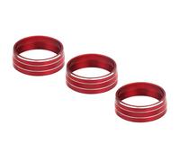 Aputoxz Car AC Climate Control Knob Ring Air Conditioner Switch Volume Cover fit for 2011-2017 Jeep Wrangler JK JKU/Dodge Challenger 2008-2014 Interior Conditioning Accessories Trim(Red)
