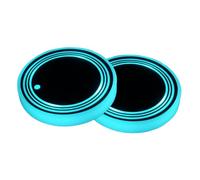 Aputoxz Car LED Cup Holder Coaster - Rechargeable Light Up Car Accessories for Cup Holders - 7 Color Changing Luminous Coaster for Car Interior Edge Halo