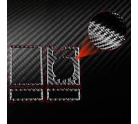 Aputoxz Carbon Fiber Dashboard Air Vent Knob Switch Trim for Dodge RAM 1500 2009-2012, Climate Control Side Vent Cover 4pcs Decor Sticker (Left-Hand Drive)