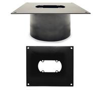 Aputoxz Durable Di-esel Heater Mounting Plate, Stainless Steel Turret Planar, Ideal for Motorhome, RV, Camper, for Eberspacher for Webasto Heaters (100mm)