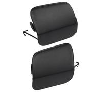 Aputoxz Front Tow Hook Cover Left & Right Compatible with Toyota Highlander 2020-2023, Unpainted Bumper Towing Eye Cap - OE 52128-0E933 & 52127-0E930, Unpainted Black, 1 Pair
