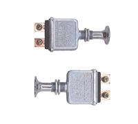 Aputoxz Heavy Duty Push-Pull Switches, 2PCS Chrome Plated On/Off Amp Switch, Quick-Pull Connector with Brass Screws, Universal 12V Toggle