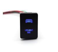 Aputoxz LED Push Button Switch Blue Laser Symbol ON/OFF Switch, 12V 3A Momentary Type with Wiring Harness, OEM Fit, Fog Light Driving Light Use