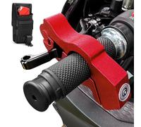 Aputoxz Motorcycle Locks Anti Theft: CNC Heavy Duty Handlebar Throttle Grip Brake Lever Security Motorcycle Lock | Universal for Dirt Bike Moped Scooter Motorbike, ATV Alarm Accessories (Red)