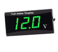 Aputoxz Motorcycle Voltmeter DC 12V Digital Voltmeter Gauge LED Display Voltage Meter for Motorcycle Car Battery Voltage Monitor-White