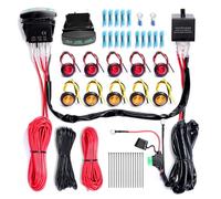 Aputoxz UTV Turn Signal Kit - Plug & Play Street Legal LED Blinker Kit with Rocker Switch for Polaris RZR, Ranger, Can-Am, Yamaha, Arctic Cat - Amber & Red Lights, 12V 40A