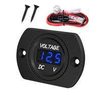 Aputoxz Waterproof DC 12V 24V LED Voltmeter Panel - Battery Voltage Meter for Marine Boat Car Automotive Motorcycle