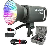 Aputure amaran 300C RGBWW LED Video Light 300W CCT 2500K à 7500K CRI 95+ TLCI 95+ avec Sidus Link APP Control Bowens Mount 360° HSI Full Color LED Photography Lighting. (Gris)
