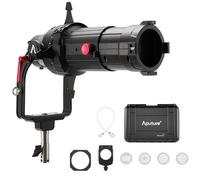 Aputure Spotlight Mount II 19° Lens Kit - Ellipsoidal Projection Modifier for ProLock & Bowens Mount Lights, 360° Rotatable Barrel, B-Size GOBO Compatible, 4-Leaf Cutter for Storm & Halo & Ray Series