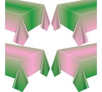 APUXXJUPA 4 Pcs Witch Table Cloth - Pink and Green Tablecloth Pastel Table Cloth Witch Party Decorations for Magical Themed Birthday Party Decor Supplies