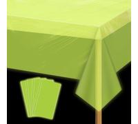 APUXXJUPA 4 Pcs Yellow Table Cloths, Glow in The Dark Tablecloths Rectangle Table Covers for Neon Party Decorations Birthday Graduation Party Neon Glow Party Supplies,130 x 220 cm