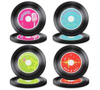 APUXXJUPA CD Paper Plates, Cds & Vinyl Music Party Tableware Rock and Roll Party Decorations for Music Theme Party Supplies Retro Kitchen Decor, 23 x 23 cm (40)