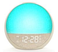 APUZOM Sunrise Alarm Clock with White Noise Machine for Bedrooms, Natural Wake-Up Light with 30 Soothing Sleep Sounds, 11 Colours, Dimmable Bedside Clock, for Baby Kids Teens Adults and Seniors