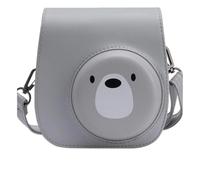 APVMFMKLTG Fashion Camera Bag PU Leather Fit for Instant Film Pouch Protector Fit for Polaroid Fit for Fuji Fit for Fujifilm Fit for Instax Fit for Mini 8 8+ 9 Accessories Case(Light Grey)