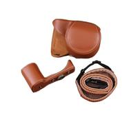 APVMFMKLTG Fit for Sony Camcorder ZV-E10 Mirrorless System Camera Fit for Zve10 Retro Camera Leather Case Leather Bag PU Camera Bag Protective Case(Champagne)