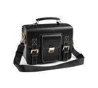 APVMFMKLTG Leather Camera Bag Compact Camera Bag Vintage Compact Camera Bag Fit for Canon Fit for Nikon Fit for Sony DSLR Cameras Lenses and Accessories(M Black)