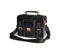 APVMFMKLTG Leather Camera Bag Compact Camera Bag Vintage Compact Camera Bag Fit for Canon Fit for Nikon Fit for Sony DSLR Cameras Lenses and Accessories(S Black)