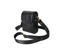 APVMFMKLTG Mini PU Camera Bag Fit for Canon G7X Fit for Mark II III SX740 730 720 Fit for Ricoh GR3X Fit for Sony ZV1 RX100 M5 M6 M7 Retro Leather Case Cover Strap(Type B Black)