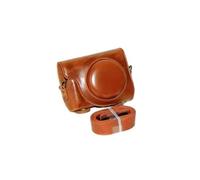 APVMFMKLTG PU Camera Bag Case Fit For Canon Fit For Powershot G9 X G9X G9 X Mark II G9X2 Camera Cover With Strap(Brown)