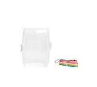APVMFMKLTG PU Leather Printer Carrying Case Retro Storage Fit for Fujifilm Fit for Instax Mini Link 3(Transparent)