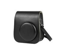 APVMFMKLTG Solid Color Full Body Camera Leather Case Bag with Strap Fit for FUJIFILM Fit for Instax Mini 11(Black)