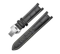APVMFMKLTG Watchband Fit For GC Fit For Guess Watch Strap Fit For Butterfly Buckle Bracelet 20 * 11mm 22 * 13mm Men And Women Strap(Black white-S,20-11mm)