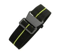 APVMFMKLTG Weave Vintage Nylon Watchband Fit For Tudor Fit For Seiko Fit For Parachute Package Watch Strap Men's Elastic 20/22mm(Black yellow-Black)
