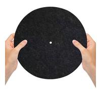Apvok 12" Turntable Mat Wool Turntable Slipmat Anti Vibration Record Platter Mat For Phonograph Lp Vinyl Player Reduces Noise & Sounds From Static & Dust