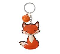 apvok Fox Keychain - Cute Animal Car Key Chains Keyrings,Pu Leather Pendant,Decor Accessories for Handbag Wallet for Women, Fox, Normal