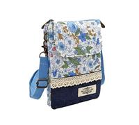 APVPOPOKGM Cotton Floral Women's Crossbody Shoulder Bag Ladies Mini Handbag Female Cloth Sack Small Phone Purse Wallet Pouch for Girls(H)