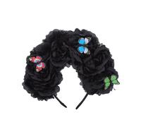 APVPOPOKGM Halloween Party Costume Accessory Day Of The Dead Headpiece Mexicans Flower Crown Headband(C)