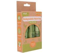 APXB 90pcs Unscented Biodegradable Strong Pet Puppy Cat Dog Poop Poo Waste Bags Sacks Tie Handles Heavy Duty Nappy Pooper Pets Doggy Pooh Pooper Nappy Bag