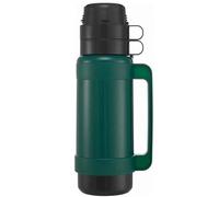 APXB Vacuum Flask 1Ltr Insulated Plastic Mondial Thermal Flask Glass Thermal for Hot & Cold Drinks | Durable Travel Bottle with Push-Button Lid (Green, 1L)