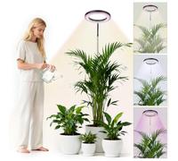 APXEL Grow Lights for Indoor Plants, 72 Full Spectrum LED Plant Light, 3 Color Modes Grow Lamp, 3/9/12 Timer, 10 Level Dimmable, 30-160cm Adjustable Height [Energy Class F]