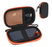APXEL Hard Drive Case, Protective Cover Travel Storage Bag | Compatible For Sandisk Extreme Pro/Sandisk Extreme Portable External SSD 128GB 500GB 1TB 2TB (Orange)