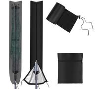 APXEL Rotary Washing Line Cover, Heavy Duty Waterproof Rotary Clothes Dryer Cover with Zip Drawstring, Protective Weather Resistant Parasol Covers for Garden Dryer and Airer (165x15x15cm)