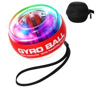 APXEL Self-Starting Gyroball Wrist Ball, Power Trainer Ball, Wrist Strengthening Device, Gyroscopic Forearm Exerciser Strengthen Arms Fingers Muscles (Red)