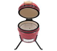 APXESS Kamado Grill Smoker, Ceramic Barbecue 2-in-1, Glazed Pitted Finish | Portable 56 cm Height, Built-in Thermometer, Versatile Outdoor Cooking