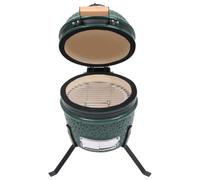 APXESS Kamado Grill Smoker, Ceramic Barbecue With Thermometer, 56 cm | Glazed pitted exterior, Adjustable airflow vent, Spring-loaded hinge