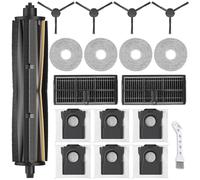 APZOVO Replacement Accessories for Dreame L10s Pro Ultra Heat /L10s Ultra Gen 2 /X30 Ultra, for Mova E30 Ultra, 1 TriCut Main Brush, 2 HEPA Filter, 6 Bags, 4 Cloth, 4 Side Brush
