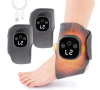 APZYI 2PCS Foot Renew Triple Method Massager, 2 in 1 Foot Massager for Neuropathy, Feet Massage with 3 Vibration Mode & 4 Heat Levels, Wireless Portable Ankle Massager for Home or Travel Use