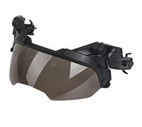 AQ zxdc FAST Airsoft Tactical Helmet, with Visor Full Face Protection, Helmet Cover Flashlight Flashing Light Goggles Balaclava, for Paintball Shooting Riot Action War Games,Visor BK