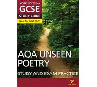 AQA English Literature Unseen Poetry Study and Exam Practice York Notes GCSE - for 2026, 2027 exams
