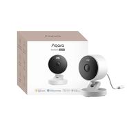 Aqara G100, 2K Indoor/Outdoor Security Camera, HomeKit Secure Video, 2-Way Audio, Spotlight Color/IR Night Vision, AI Detection, 140° FOV, Wi-Fi 6, Supports HomeKit, Alexa, Google and IFTTT, White