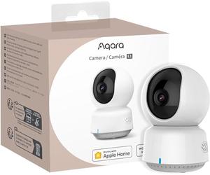 Aqara 2K Indoor Security Camera E1, Pan & Tilt, HomeKit Secure Video Indoor Camera, Two-Way Audio, Night Vision, Person Tracking, Wi-Fi 6, Plug-in Cam Supports HomeKit, Alexa, Google Home and IFTTT
