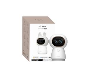 Aqara 4K UHD Dual-Lens Camera Hub G350,Indoor Security Camera with 9X Zoom, 360° Pan & Tilt, AI Auto-Tracking, Facial/Gesture Recognition, Works with Apple HomeKit, Alexa, Google Home, SmartThings