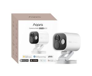 Aqara 4MP Camera Hub G5 Pro WiFi, True Color Night Vision Camera Outdoor, 2.4/5Ghz WiFi, HomeKit Secure Video, Thread Border Router, Local Detection, Thread/Zigbee, Supports Alexa, Google, White
