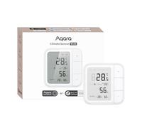 Aqara Smart Climate Sensor W100, Temperature & Humidity Monitoring, Wireless, Remote HVAC Control, 3 Customizable Buttons, Matter, Thread/Zigbee, Works with Apple Home, Alexa, Google