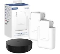 AQARA Smart Curtain Driver E1 Starter Kit with Aqara Smart Hub M2 - Track, Twin Pack, Black,White